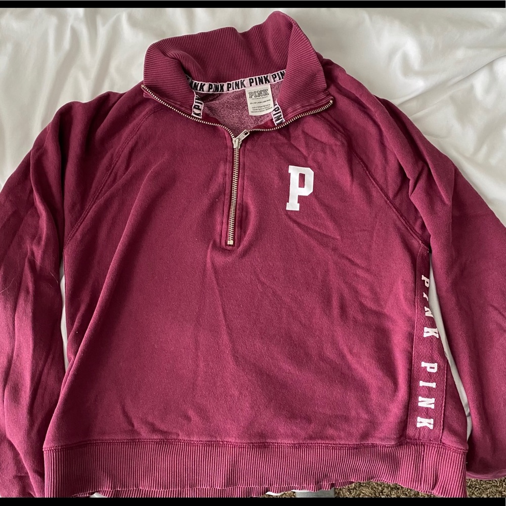 PINK quarter zip sweatshirt